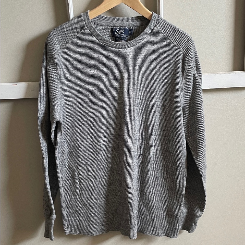Grayers Men's Long Sleeve Grey Waffle Knit Tee